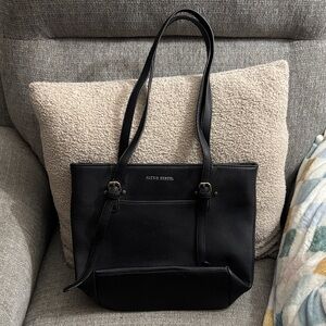 Alexis Bendel Black Leather Tote Bag